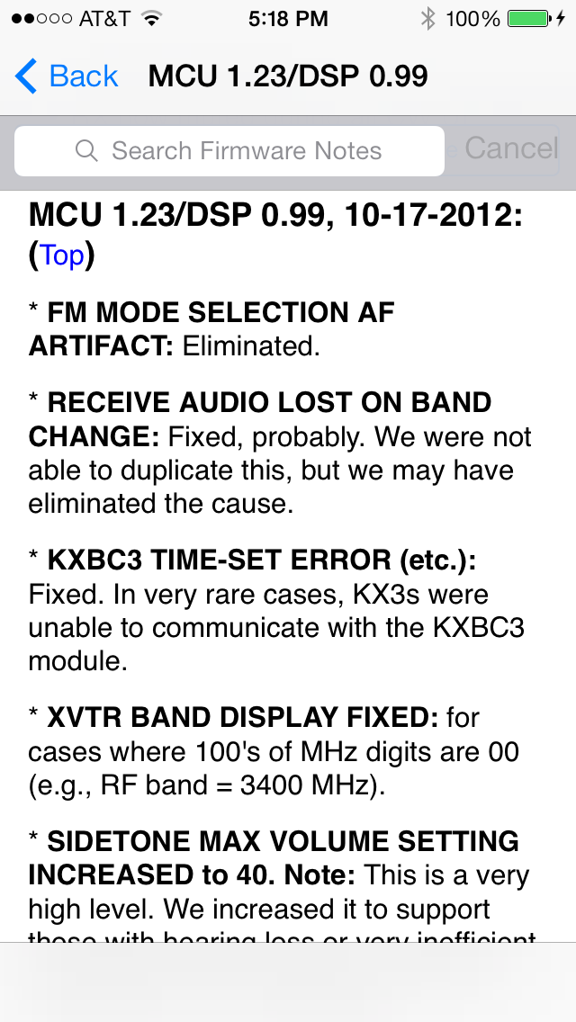 Firmware Notes